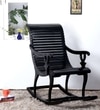 Rajasthani Solid Wood Rocking Chair in Walnut Colour