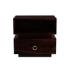 Kaka Solid Wood Bedside Table in Walnut Finish