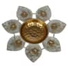 Small White And Gold Flower Urli In Gold Colour