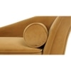 Kabera Velvet Chaise Launger in Yellow Colour