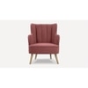 Lerrot Accent chair Velvet in Pink Color