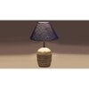 Blue Jute with White Brushed Wood Table Lamp