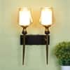 Eliante Phiora Gold And Brown Iron Wall Light With E27 Holder In Gold And Brown Colour