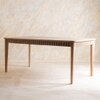 Dune Solid Wood Eight Seater Dining Table Set in White Colour