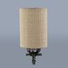 Devansh Metal Electric Wall Light in Antique Gold Colour with Beige Shade Count of 1 Light