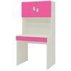 Corolla Kids Study Desk with Drawer Built In Bookshelf and Petal Handles in Barbie Pink Colour