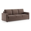Apollo Compact 3 Seater Fabric Sofa in Daschund Brown Colour