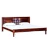 Rangrez Sheesham Wood King Size Non Storage Bed in Honey Oak Finish