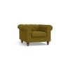 Winchester Premium 1 Seater Fabric Sofa in Olive Green Colour
