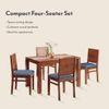 Atlas Crest Solid Wood 4 Seater Dining Table With Atlas Dining Chairs Set