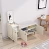 Hexa Red Engineered Wood Shoe Rack in Frosty White Colour