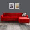 Deeplac Sectional Fabric Sofa - Red