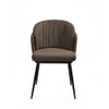 Fawn Fabric Dining Chair in Grey Colour