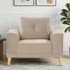 Nency Velvet 1 seater Sofa Cream