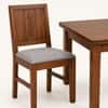 Globally Indian Mahira Solid Sheesham Wood 6 Seater Dining Table Set 6 Chairs Grey