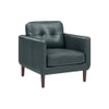 Shlok PU Leather Accent Chair in Grey