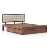 Florence Solid Wood Queen Size Drawer Storage Bed In Teak Finish