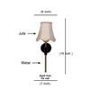 Devansh Metal Wall Mounted Lamp With Beige Jute Shade
