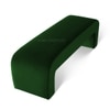 Floran Velvet 2 Seater Ottoman Bench in Green Color