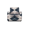 1 Seater Navy Cubes Sofa Cover