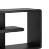 Monza Solid Wood Wall Shelf In Black Wire Brush Finish