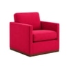 Bobby Boucle Fabric Lounge Chair in Red Colour