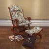 Colley Solid Wood Rocking Chair in Beige printed Colour