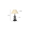 Blair off-white cotton Table lamp with Iron Base