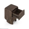 Olen Solid Wood Bedside Table In Danish Walnut Finish
