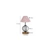 Gracelynn Multicolor cotton Table lamp with Wood & Iron Base
