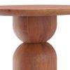 Takai Solid Wood Side Table In Red Cedar Finish