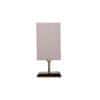 Eloise Grey cotton table lamp with Square Brown Wood Base