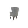 Machai Solid Wood Lounge Chair In Grey Colour