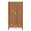 Toledo Solid Wood 2 Door Wardrobe In Amber Walnut Finish