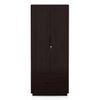 Zephyr Solid Wood 2 Door Wardrobe in Mahogany Finish