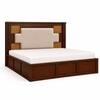 Nayra Solid Wood Comfort King Bed Box Storage Provincial Teak Finish Mattress 72 x 78 Inches
