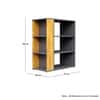 Hexa Engineered Wood Bookshelf Multipurpose Storage Rack in Slate Grey and Giant Wood Colour
