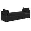 Jedlo Velvet 2 Seater Ottoman Bench with Storage in Black Color