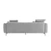 Regalon Low Profile 4 Seater Sofa with Slim Metal Legs Gray