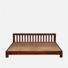 Hertfort Solid Wood Queen  Size Upholstered Bed Without Storage (Honey Finish)
