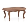 Nitara Oval Solid Wood Coffee Table In Teak Finish