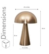 Fungo Single Light Table Lamp In Brass Finish