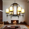 Eliante 6-Light Mild Steel Chandelier, Modern Ceiling Lighting Fixture For Living Room Or Dining Room
