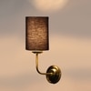 Devansh Metal Electric Wall Light in Gold Colour with Black Shade Count of 1 Light