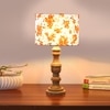 Devansh Multicolor Cotton Table Lamp With  Wood Natural Base (7X17.5 Inches)-14