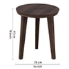 Metalsmith Solid Wood Side Table in Walnut Finish