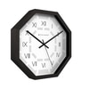 Classic Roman Octagon Wooden Wall Clock with Textured Dial