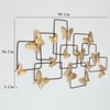 W-Linus Abstract Metal Wall Decor in Gold Set of 1