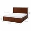 Nivaan Solid Wood Comfort King Bed Box Storage Provincial Teak Finish Mattress 72 x 78 Inches