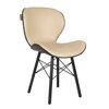 Superb Leatherette Dining Chair in Cream & Black Colour
